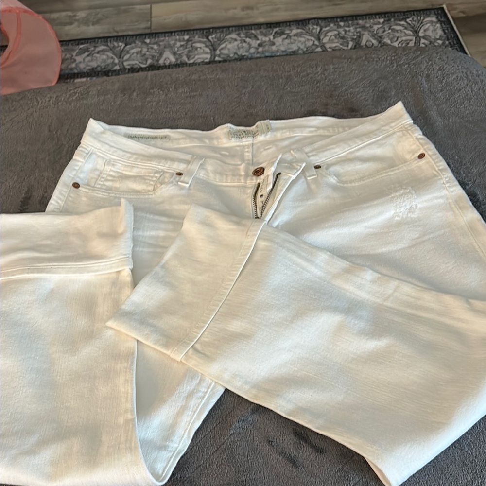Lucky Brand Women's Cream Straight Leg Jeans